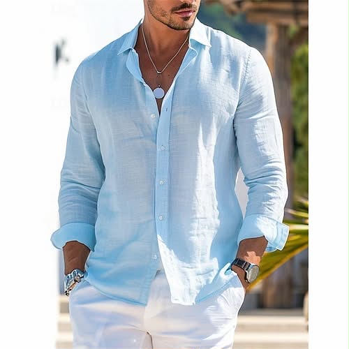 Camisa de lino premium de verano